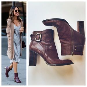 Nine West Burgundy Booties